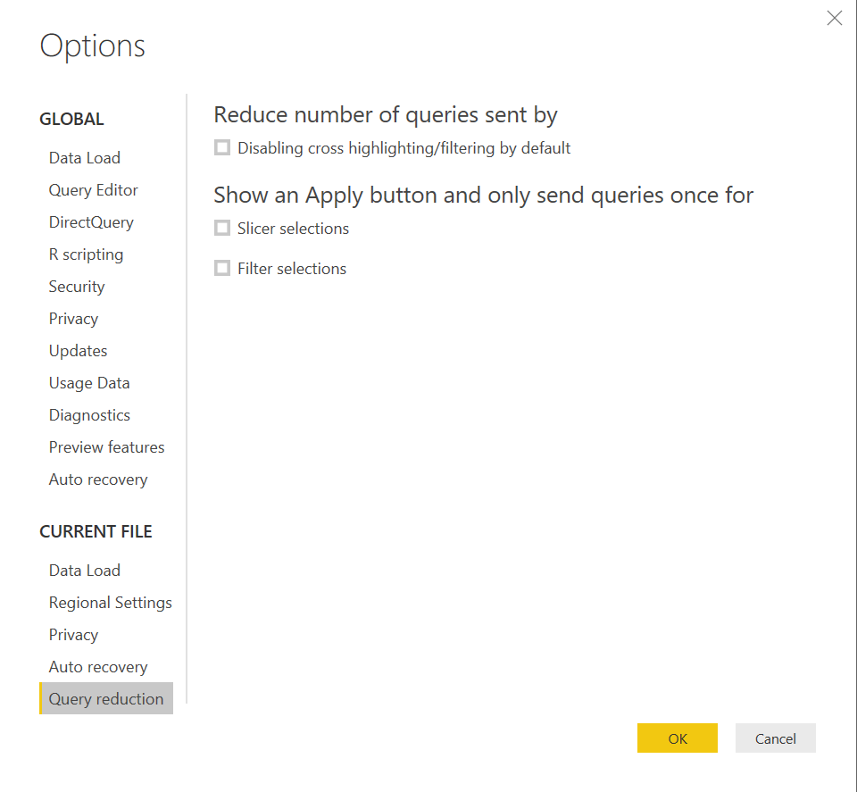 Power BI Connections Direct Query