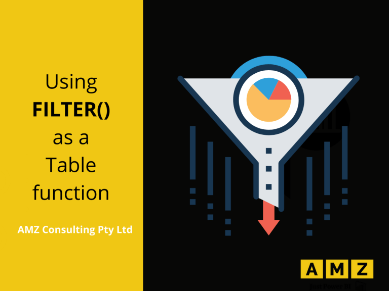 Using FILTER() as a Table function Power BI Training Australia
