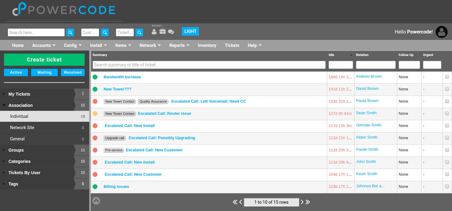 Customer Service Software & Ticketing System Powercode