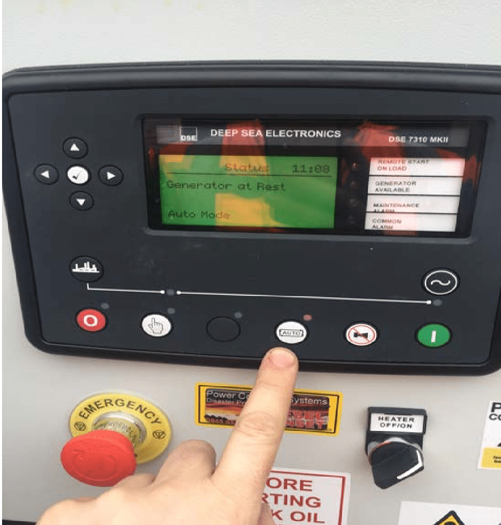 How to RESET emergency stop alarm on a Deep Sea Controller