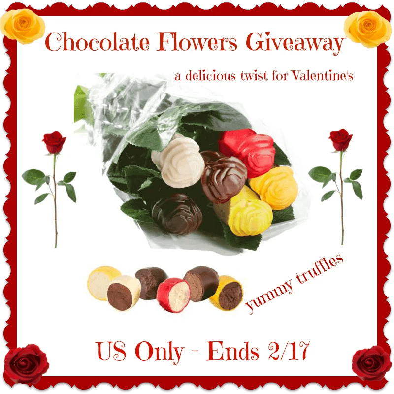 Chocolate Flowers Bouquet Valentine's Giveaway ends 2/17 Powered By Mom