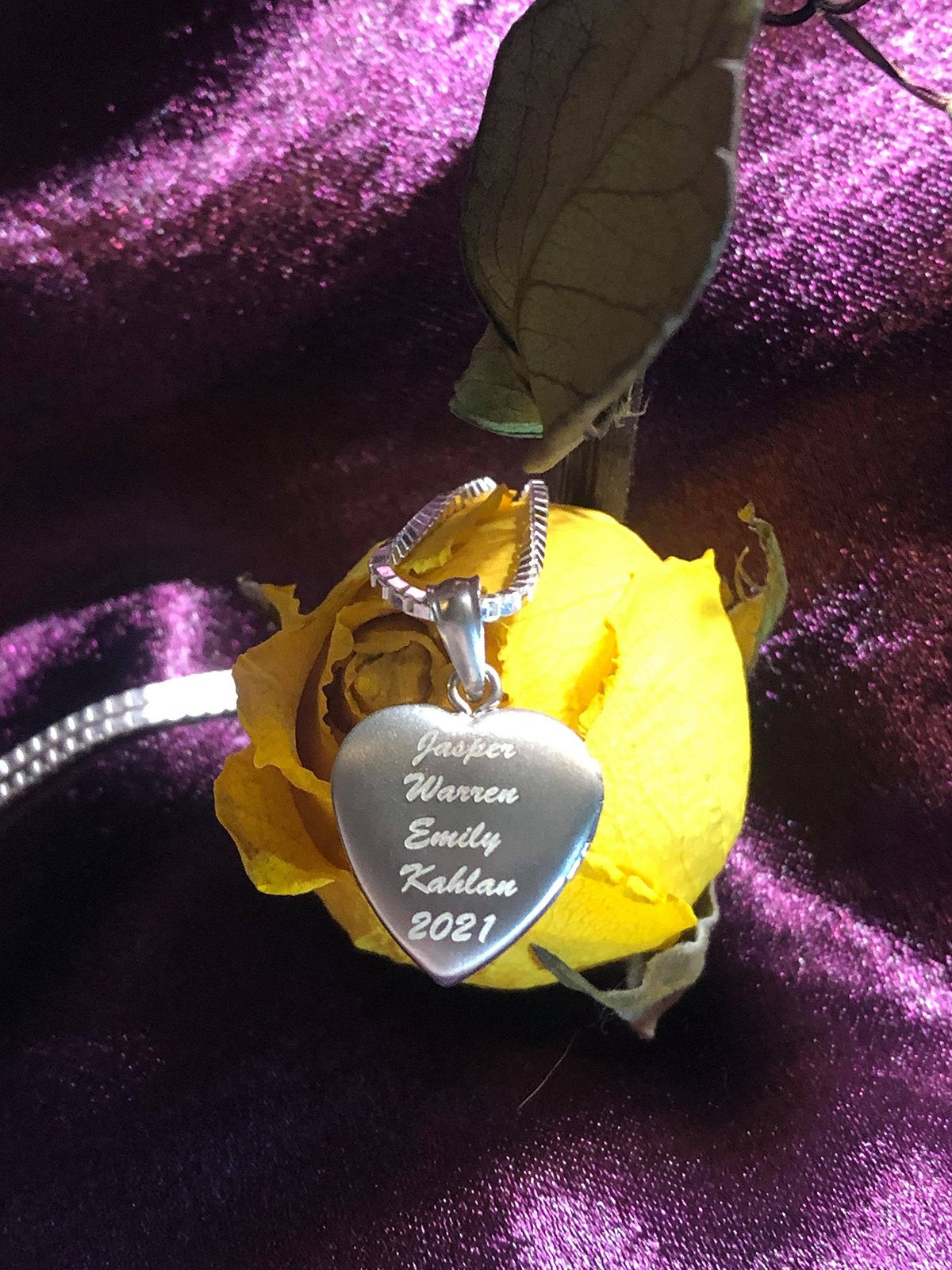 Personalized Silver Locket Necklace for Mom Powered By Mom