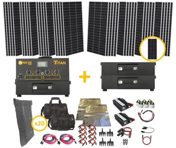 Titan++ 4000 Rigid Kit Top of the Line Portable Solar Generator Kit