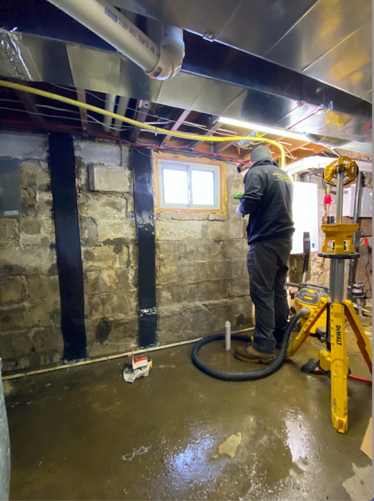 Carbon Fiber Bowed Wall Repair 1 Power Foundations