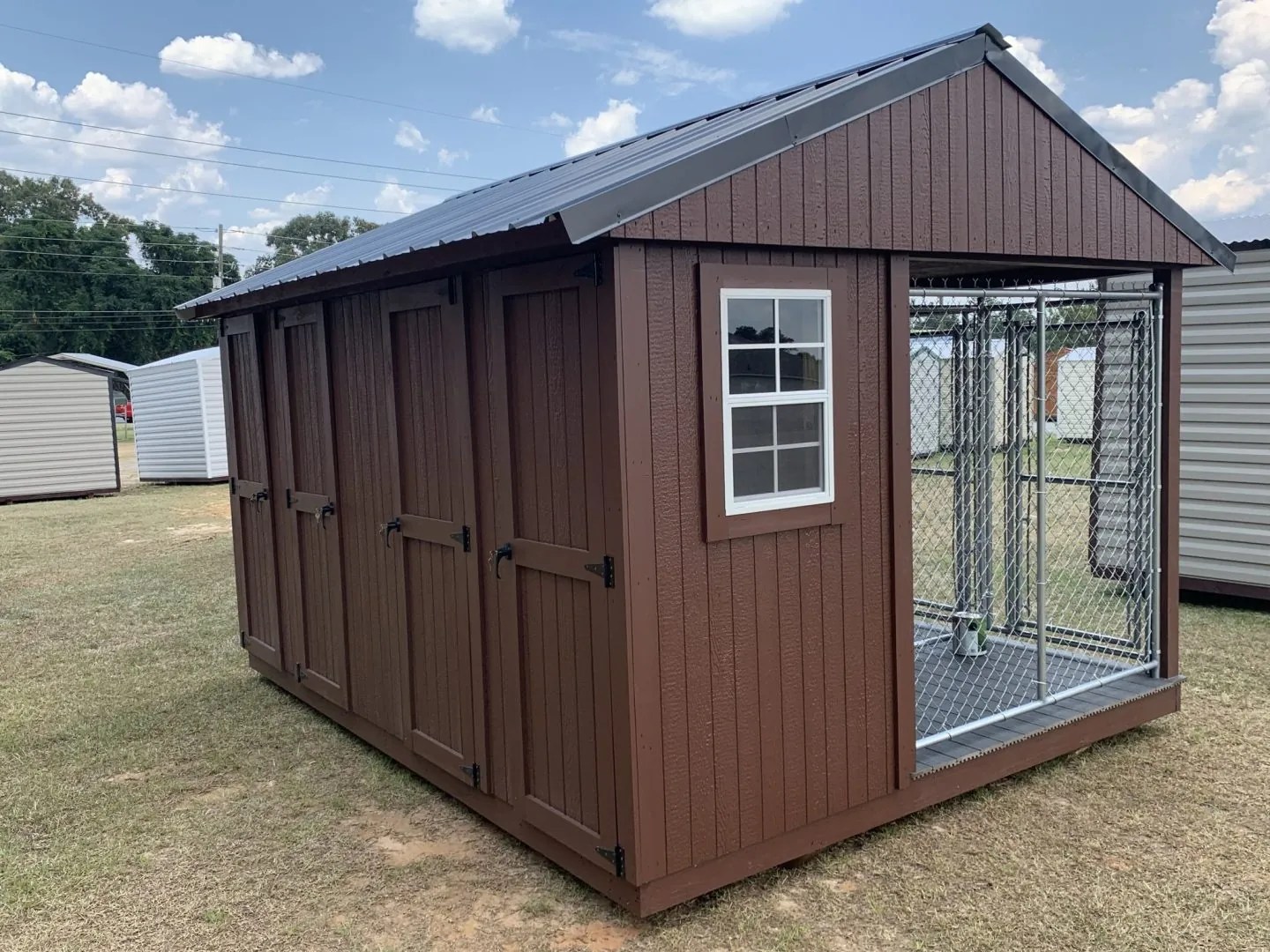 14×11 4 Bay Dog Kennel PowerHouse Outdoor Structures