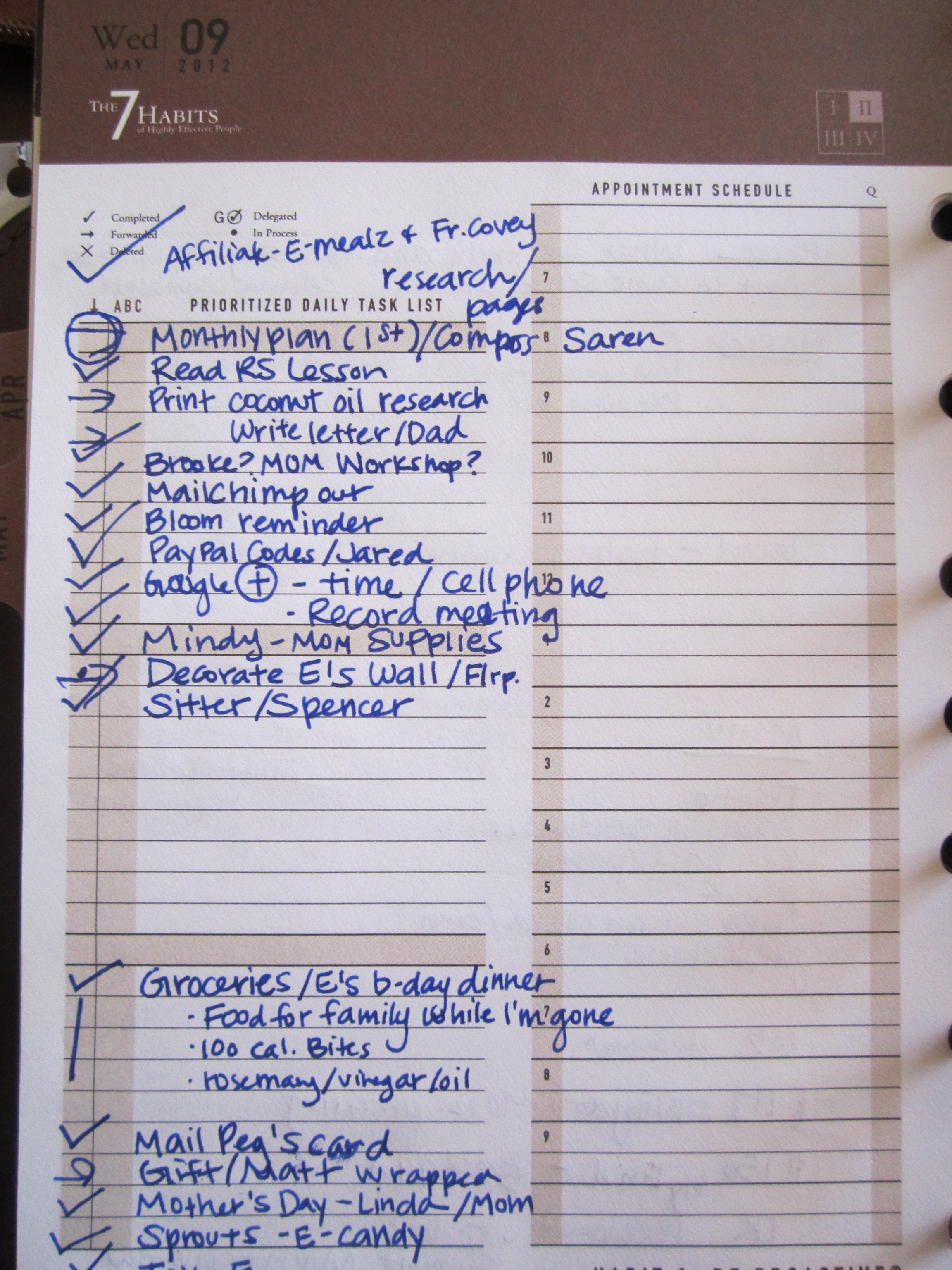 April's FranklinCovey Planner Tour Support for Moms Power of Moms