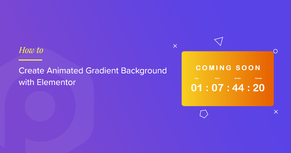 How to Create Animated Gradient Background with Elementor