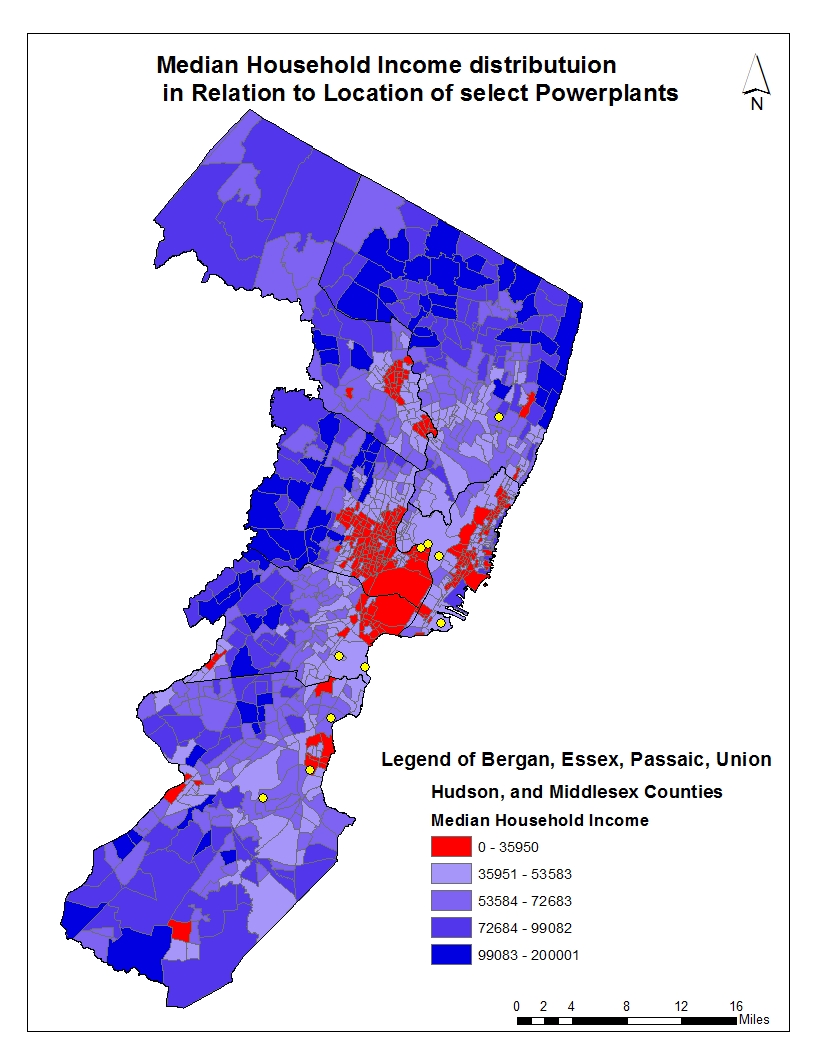 Maps Power Plants in NJ in Contrast to &Cancer