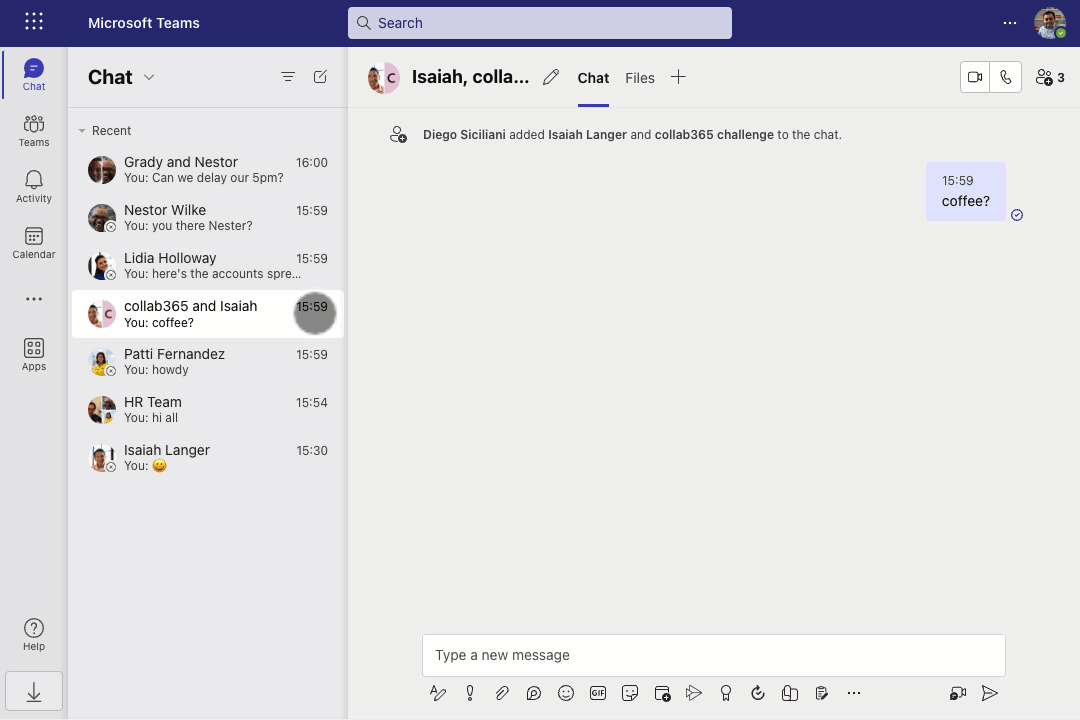 2.3 Microsoft Teams Chat How to Pin and Hide Chats on Desktop and
