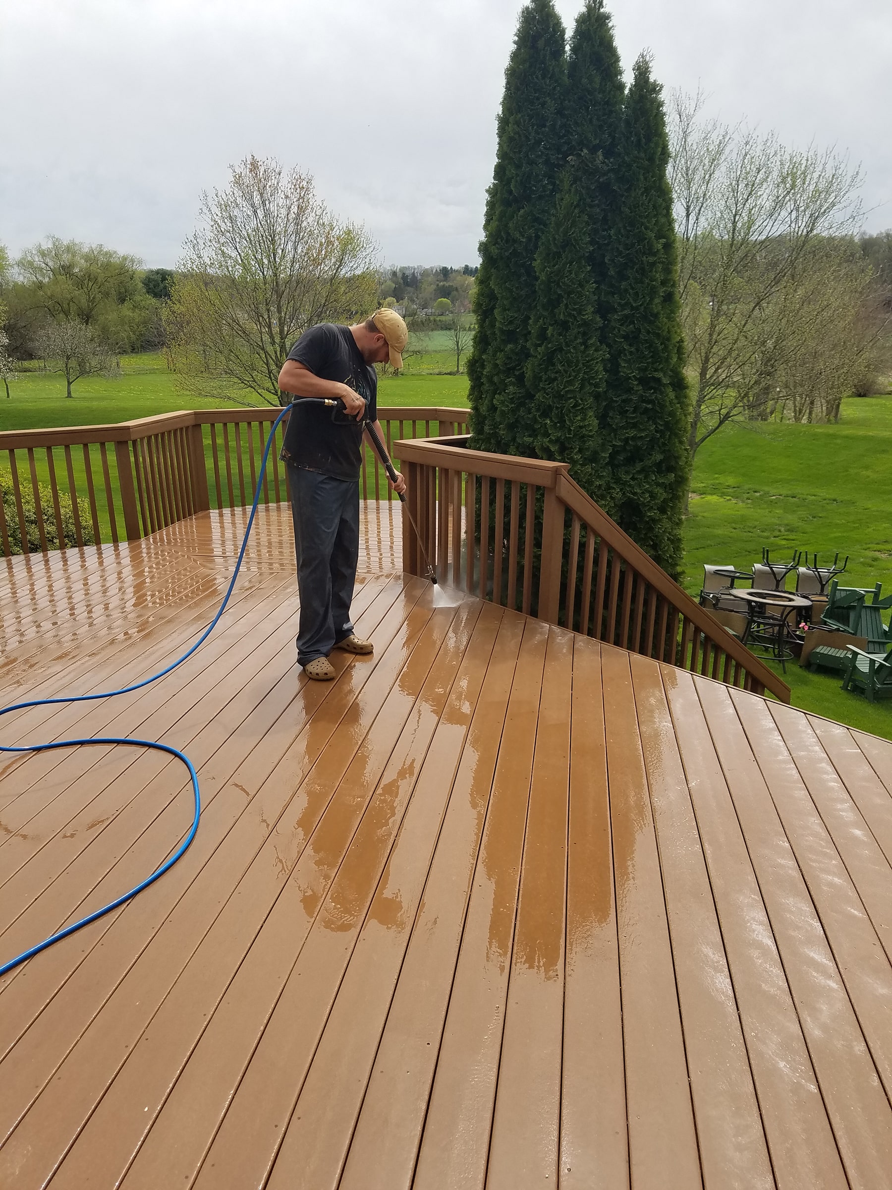 Composite Deck and Vinyl Fence Cleaning Power Play Pressure Washing