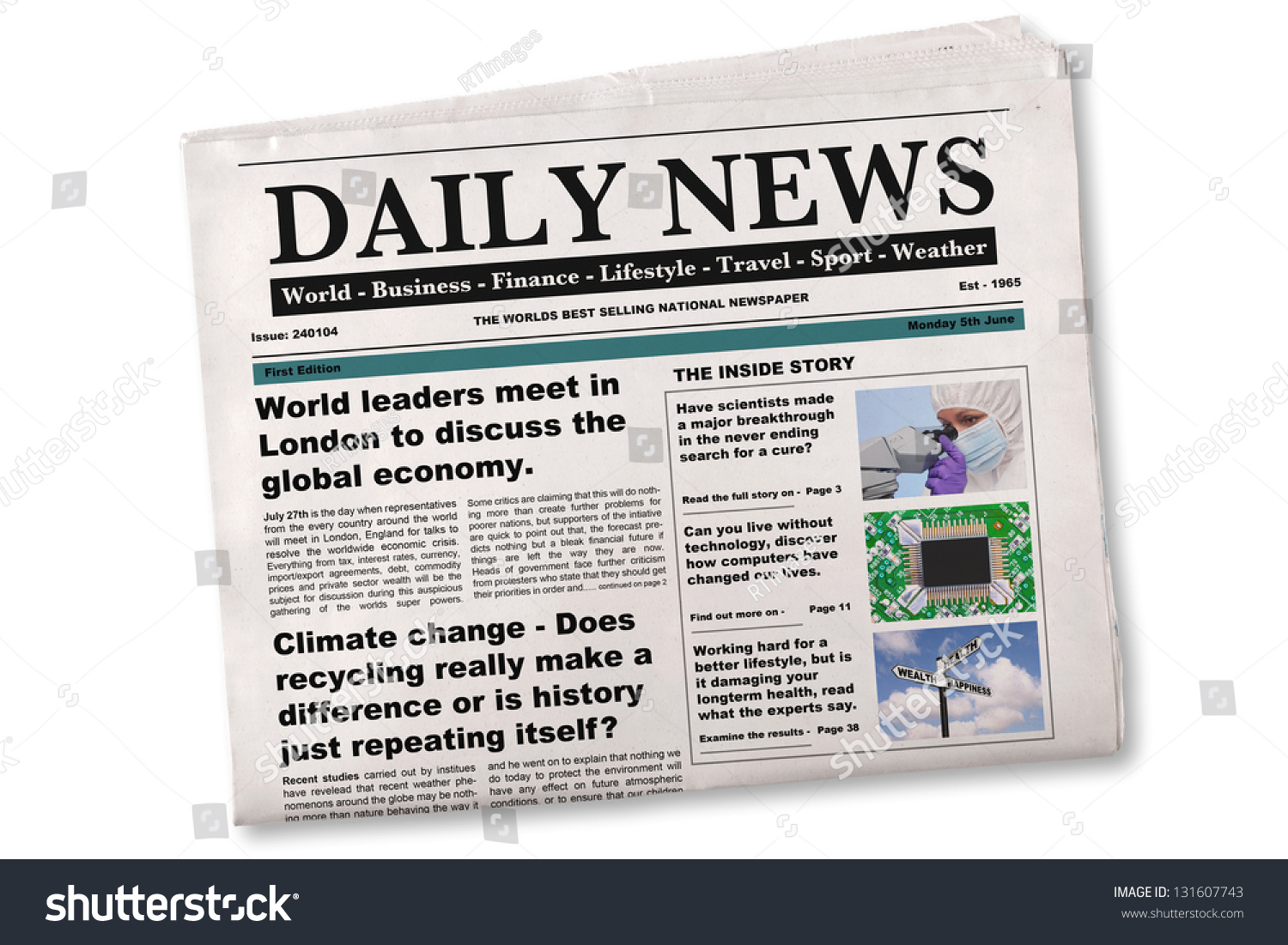 PowerPoint Template newspaper headlines up of a (ikinhoolk)