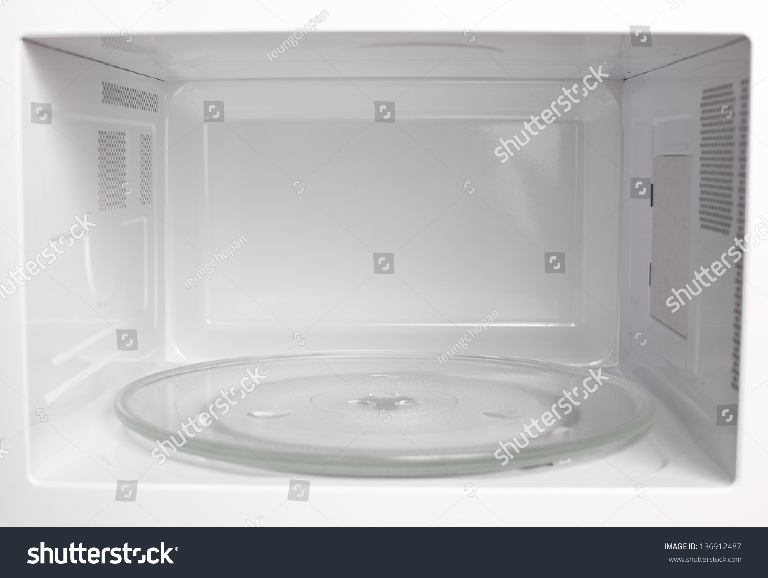 PowerPoint Template microwave oven inside view (iknuijlpo)