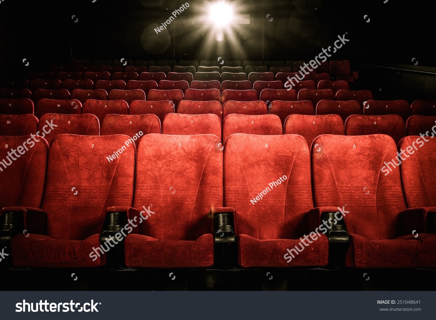 PowerPoint Template seats with numbers in cinema (jmihlpnli)