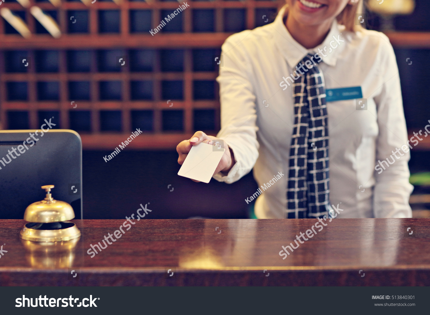 PowerPoint Template front desk clerk hotel (mikplhkhi)
