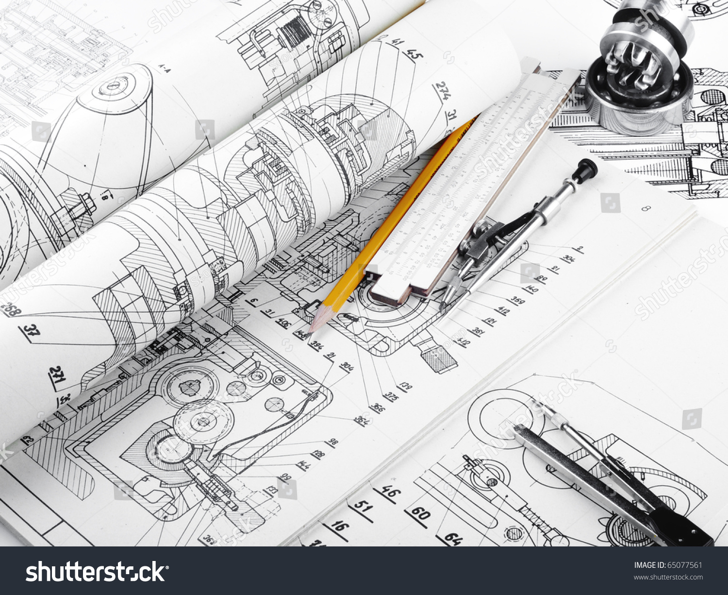 PowerPoint Template mechanical engineering design