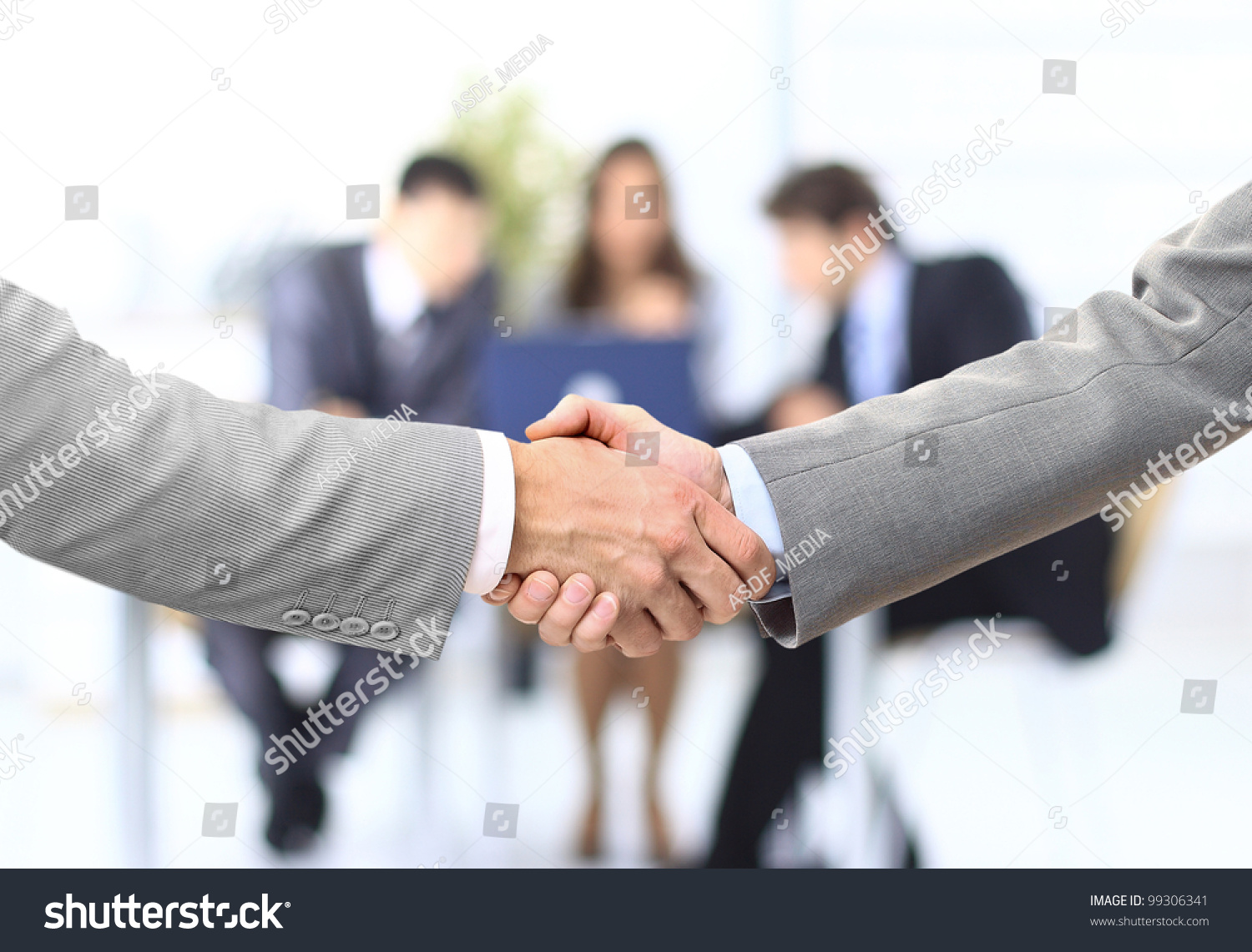 PowerPoint Template trade union handshake isolated on business