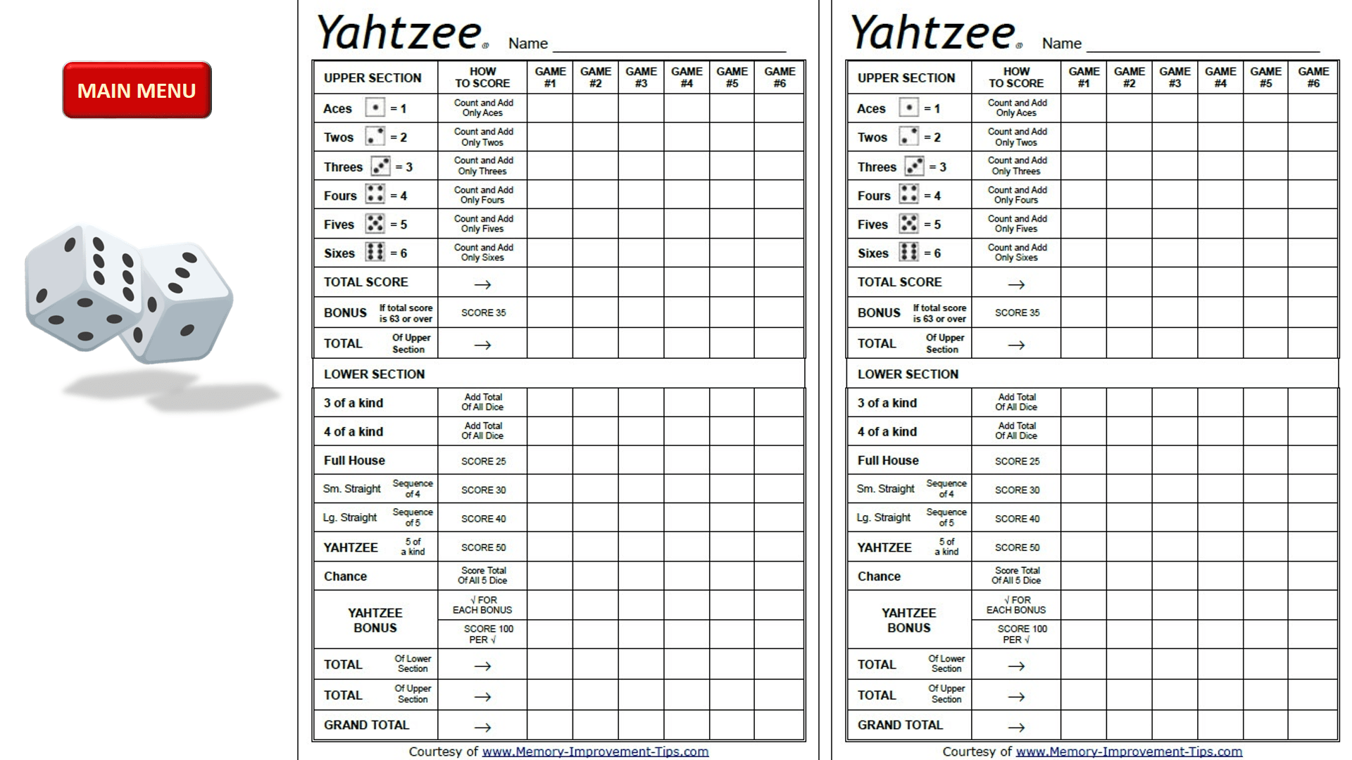Yahtzee The Classic Dice Game Power Point Games