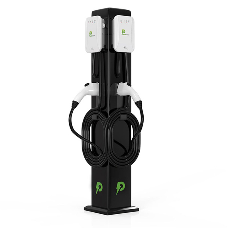 Level 2 Dual Port Charging Station 4G with Pedestal Powerpump