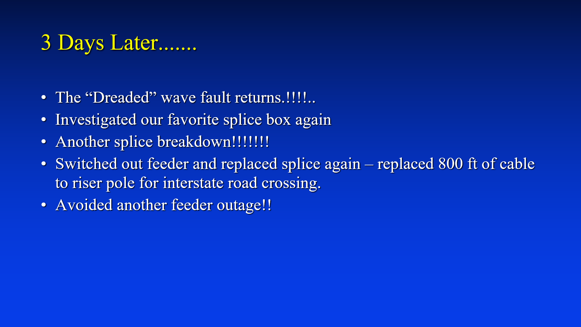 Isolating An Underground Cable Failure Power Quality Blog