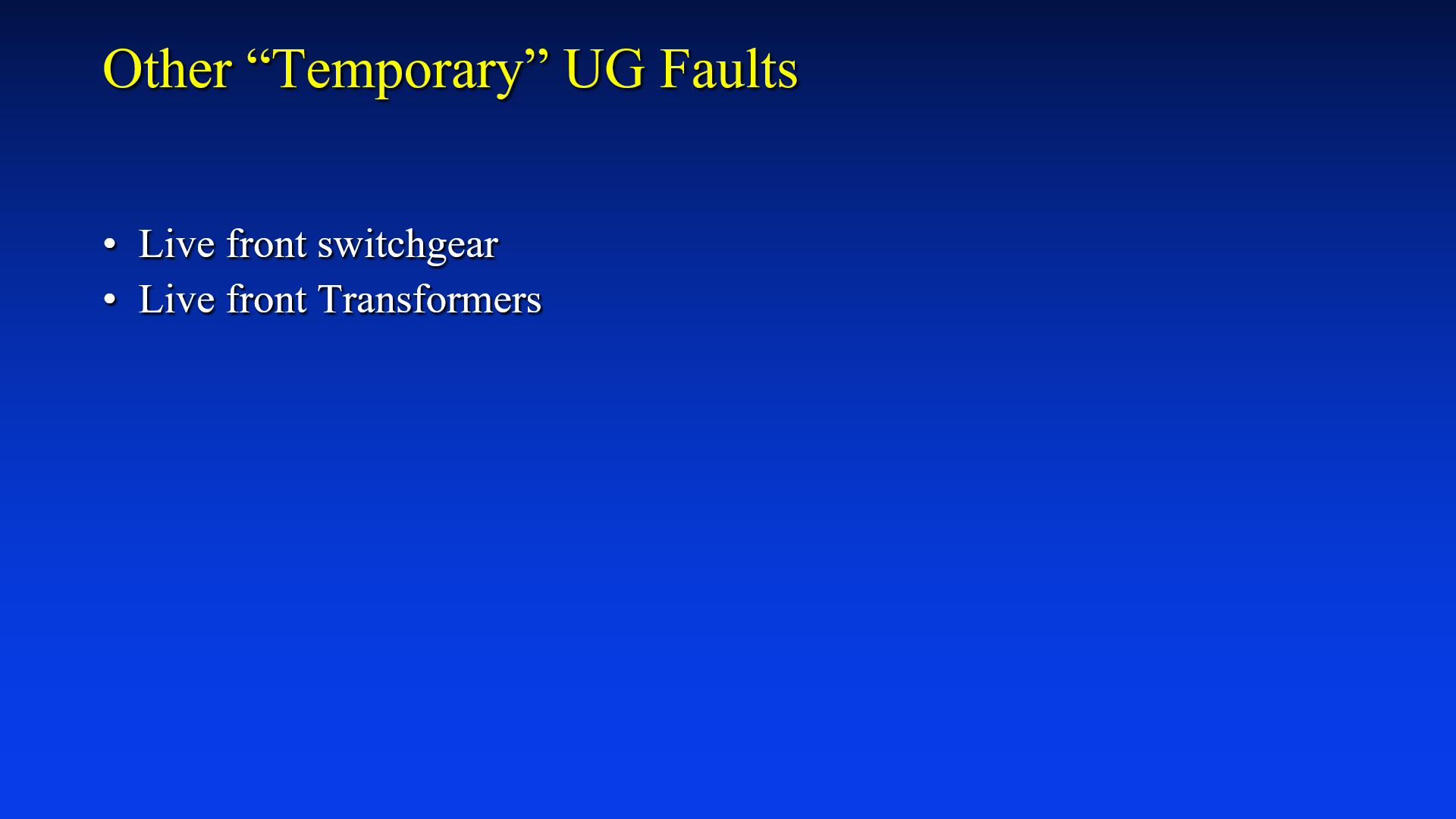 Isolating An Underground Cable Failure Power Quality Blog