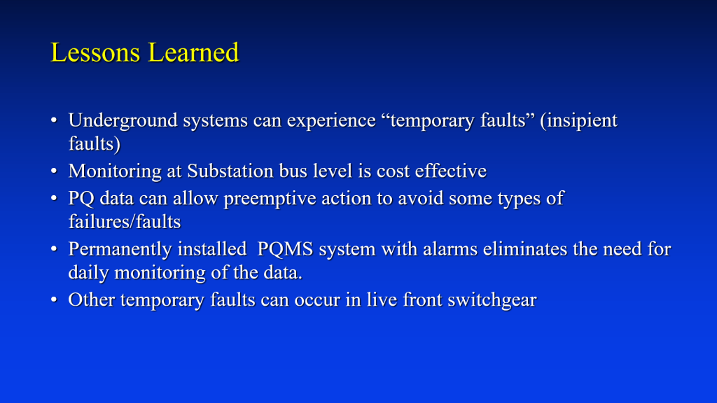 Isolating An Underground Cable Failure Power Quality Blog