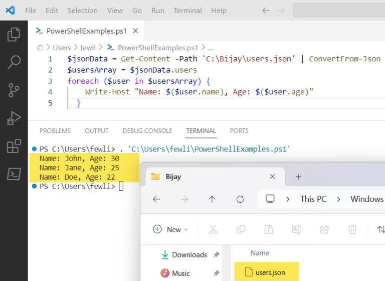 How to Read JSON File into Array in PowerShell?