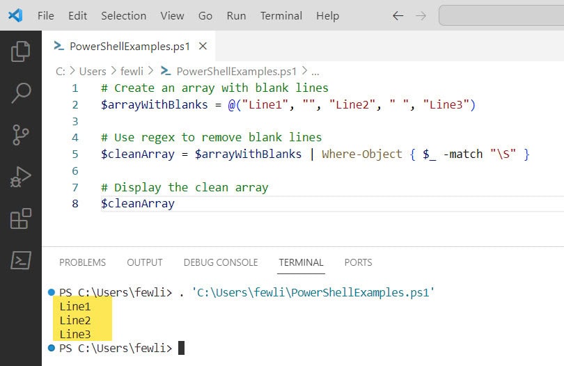 How to Remove Blank Lines from an Array in PowerShell? PowerShell FAQs