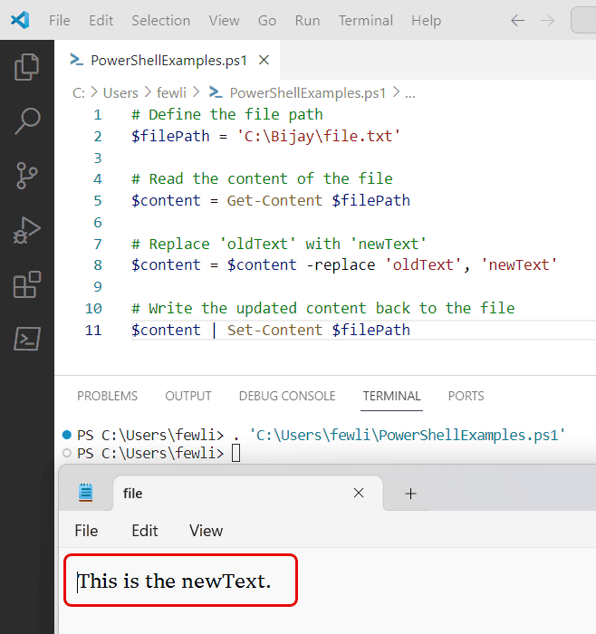 How to Replace Text in a File Using PowerShell?