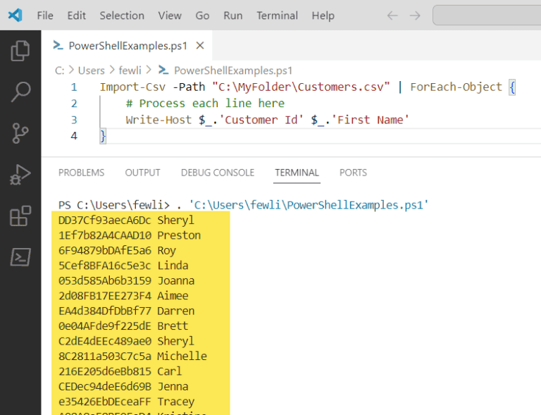 How to Read CSV File Line by Line in PowerShell? PowerShell FAQs