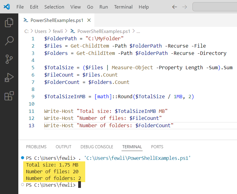 How to Get Size of Folder in PowerShell Get folder size in GB in