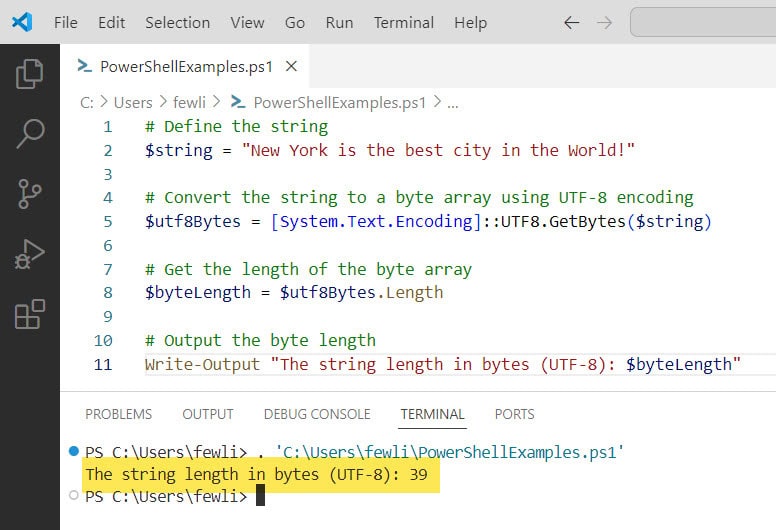 How to Get String Length in Bytes in PowerShell? PowerShell FAQs