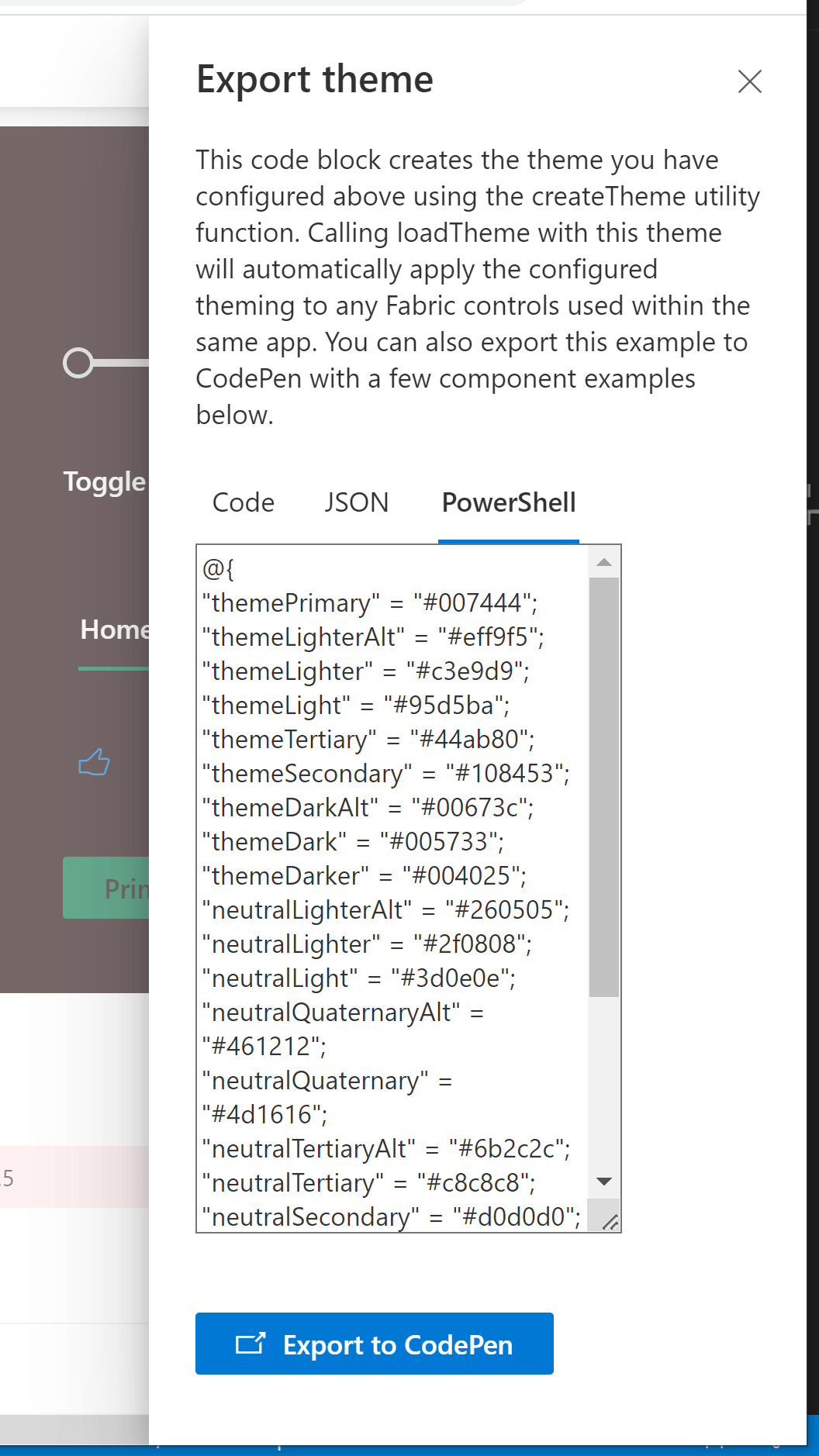Generate SharePoint theme using Theme Generator tool Microsoft 365