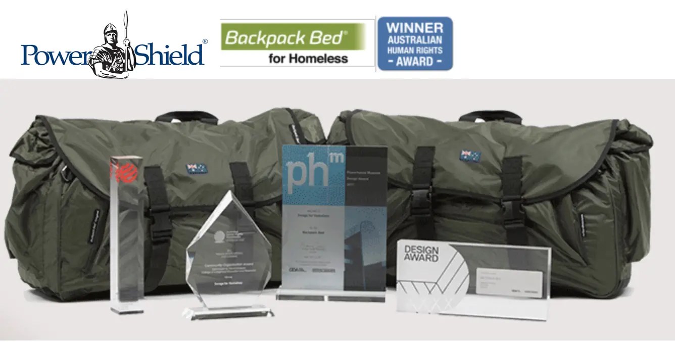 Proudly Supporting Backpack Bed for Homeless PowerShield Power
