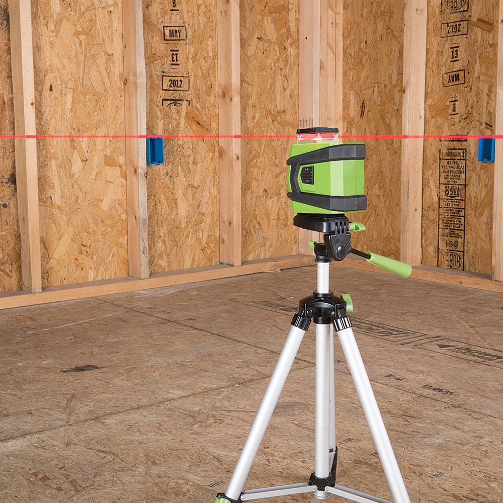 Self-Leveling 360° Cross-Line Laser Level With Tripod - PowerSmith