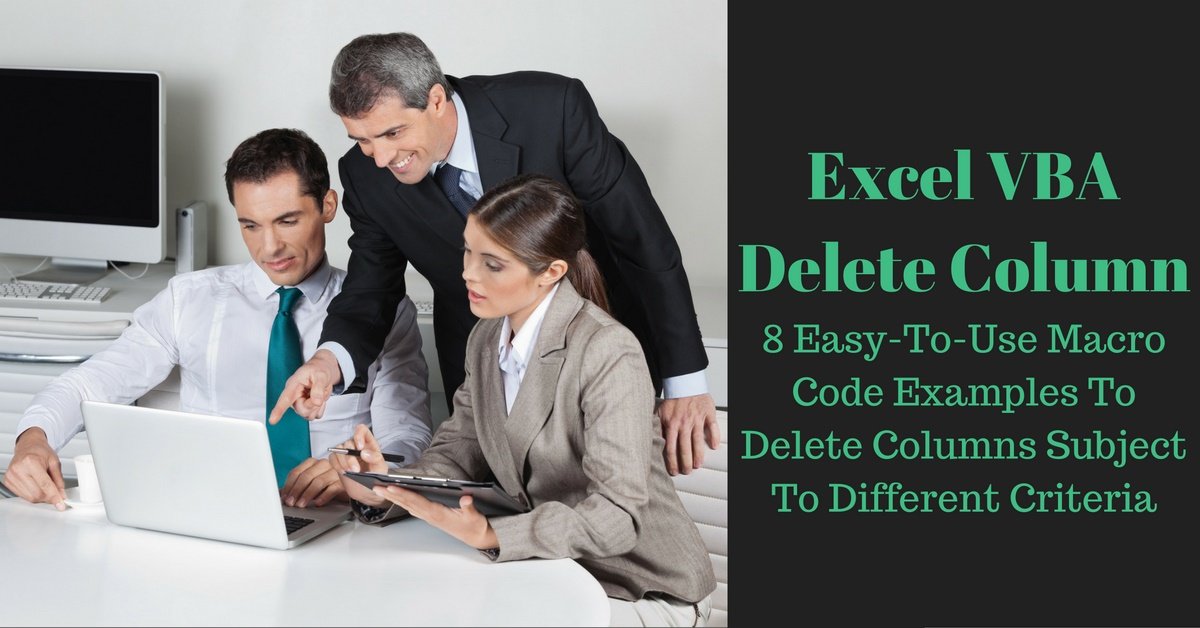 Excel VBA Delete Column 8 EasyToUse Macro Code Examples