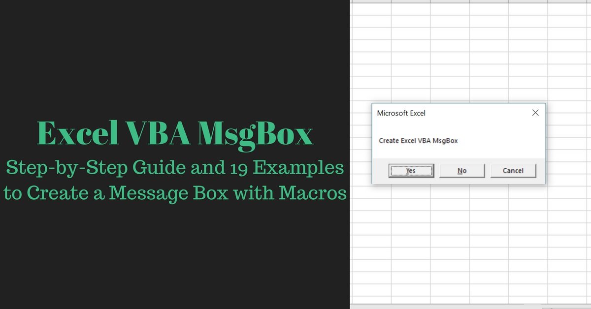 Excel VBA MsgBox StepbyStep Guide and 19 Examples