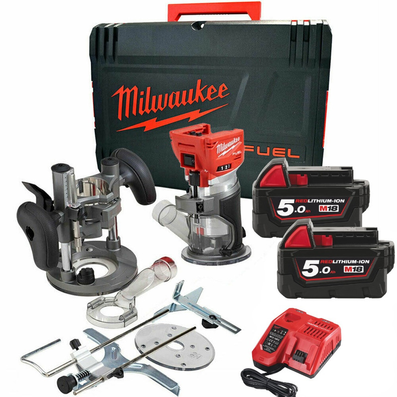 Milwaukee M18FTR-502X 18V Fuel Cordless Trim Router Kit with