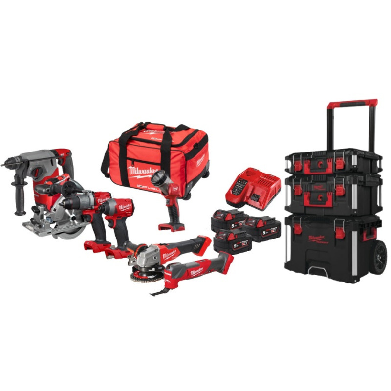 Milwaukee M18FPP7A503B New Gen 18V 7 Piece Fuel Power Pack 3 x 5.0Ah