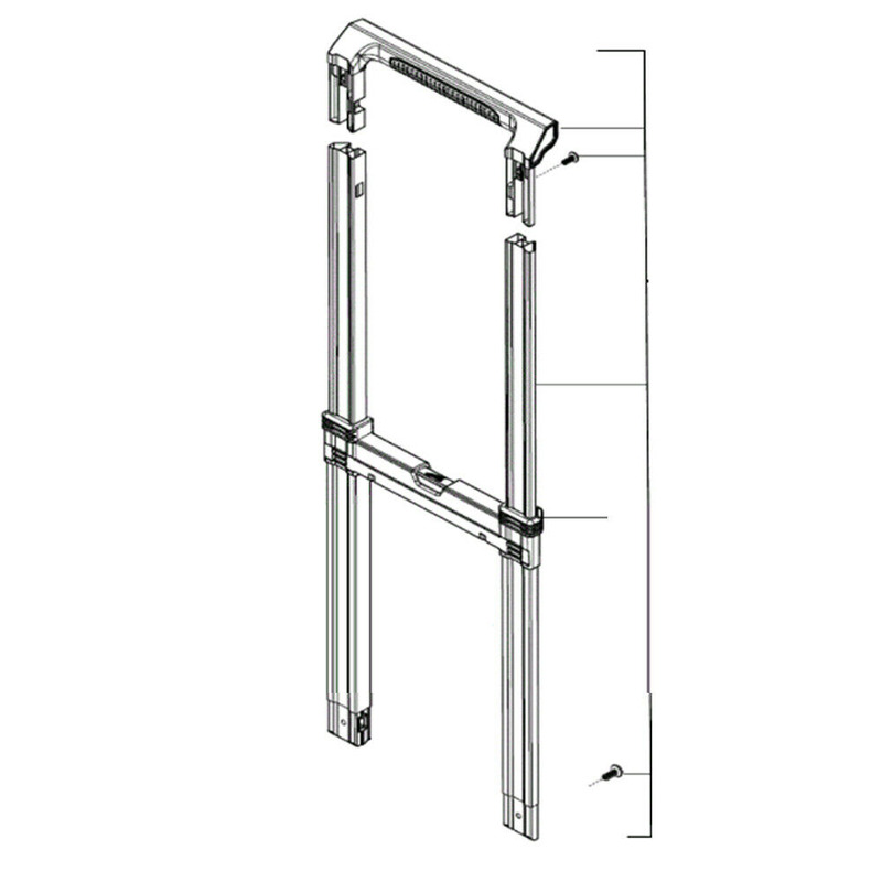 MILWAUKEE PACKOUT REPLACEMENT HANDLE - REAR COMPLETE 4931466531
