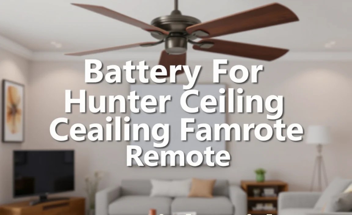 Battery For Hunter Ceiling Fan Remote: Essential Guide