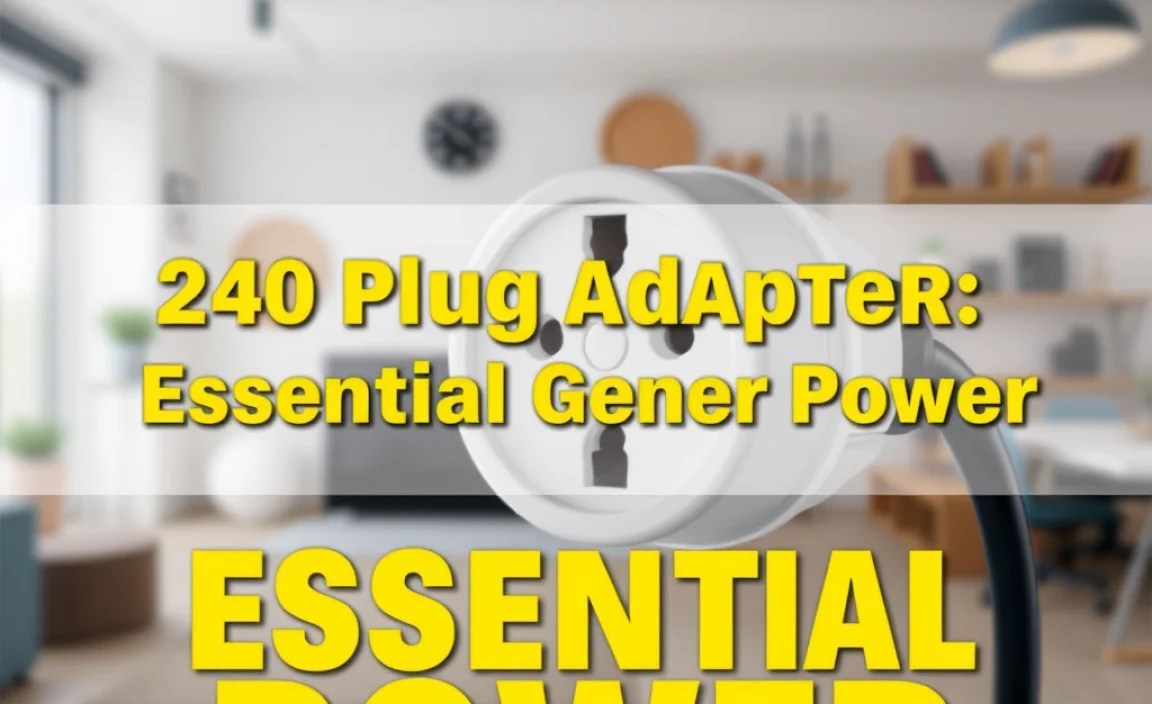 240 Plug Adapter: Essential Generator Power