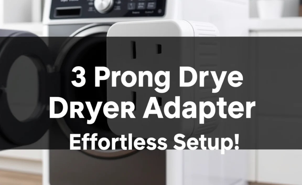 3 Prong Dryer Adapter: Effortless Setup!