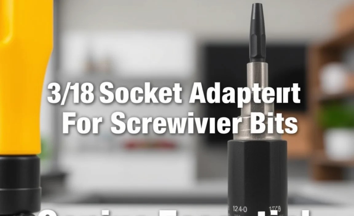 3/8 Socket Adapter For Screwdriver Bits: Genius Essential