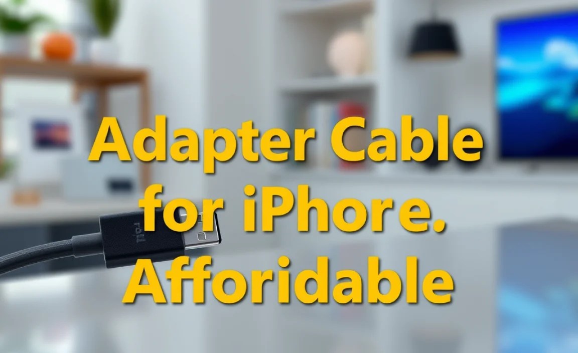 Adapter Cable for iPhone: Stunning, Affordable