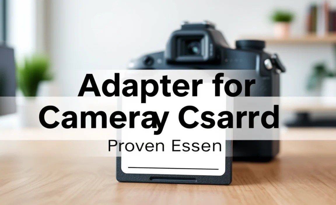 Adapter for Camera Memory Card: Proven Essential