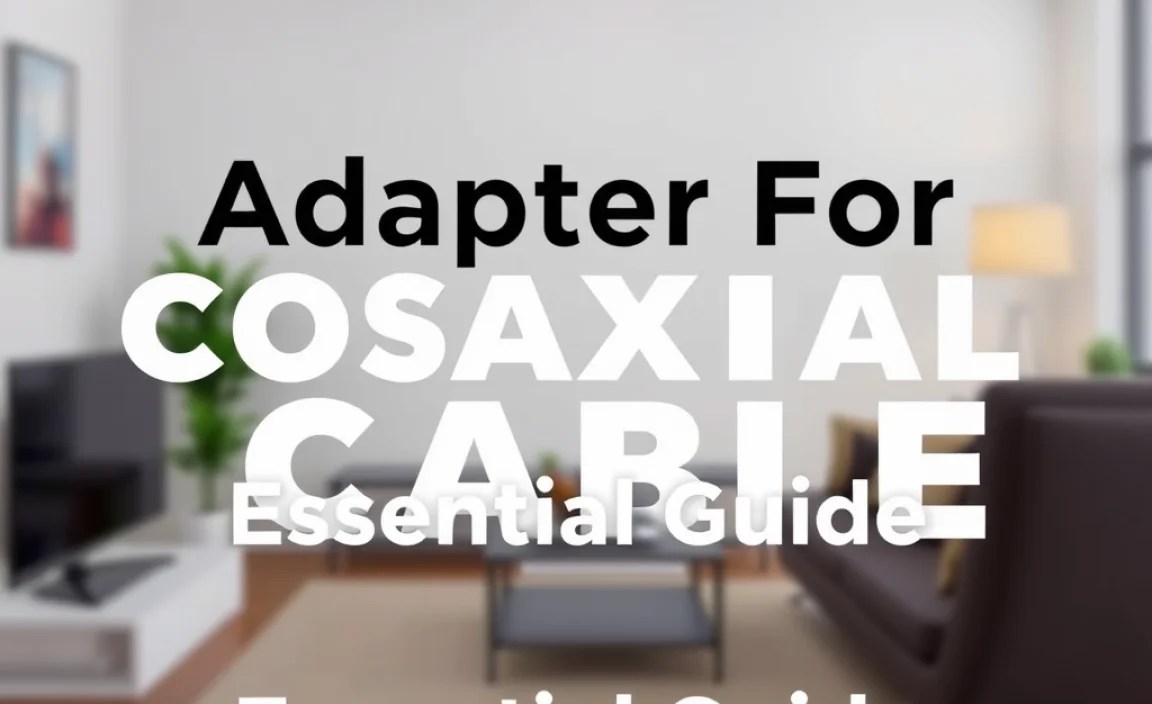 Adapter For Coaxial Cable: Essential Guide