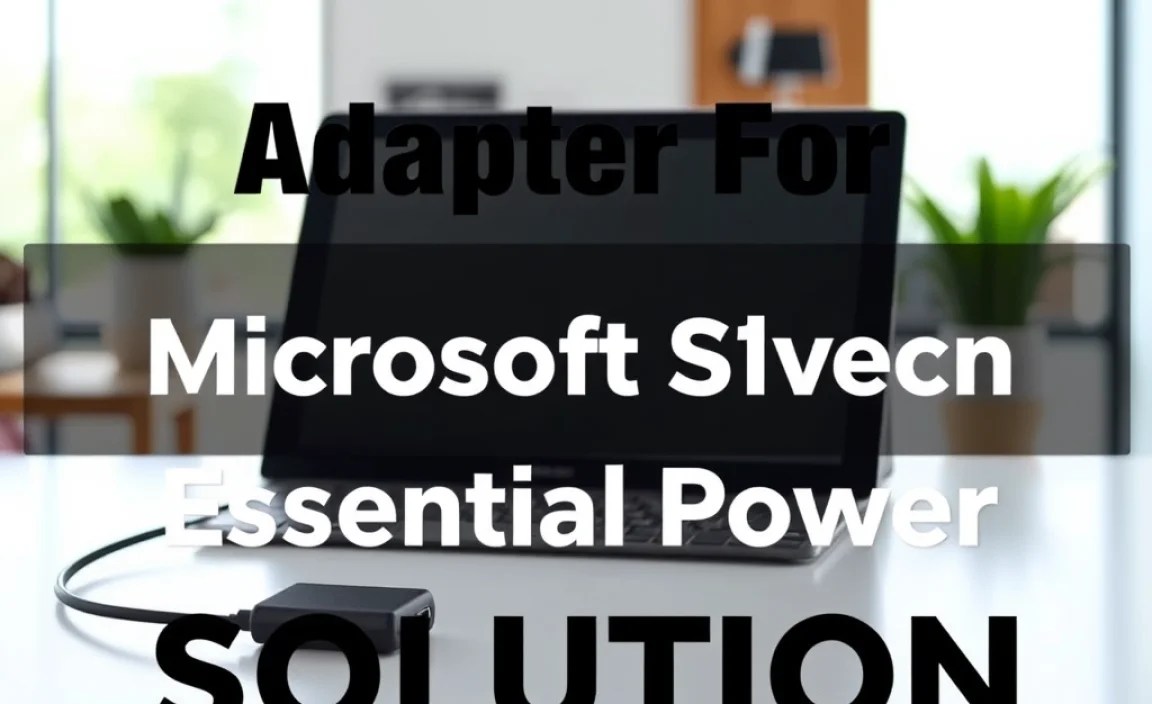 Adapter For Microsoft Surface: Essential Power Solution