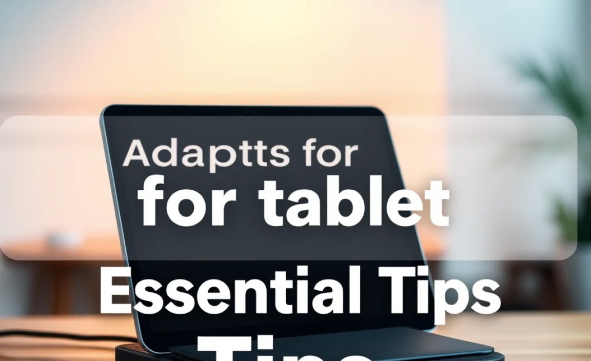 Adapter for tablet: Genius Essential Tips