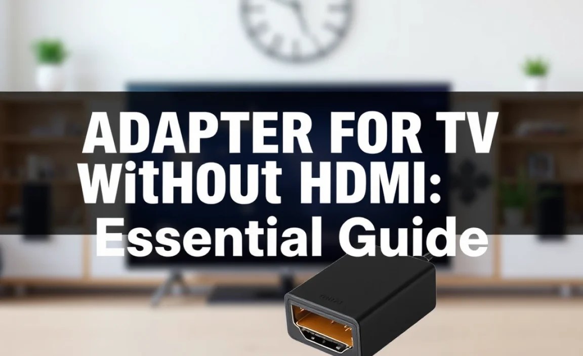 Adapter For TV Without HDMI: Essential Guide