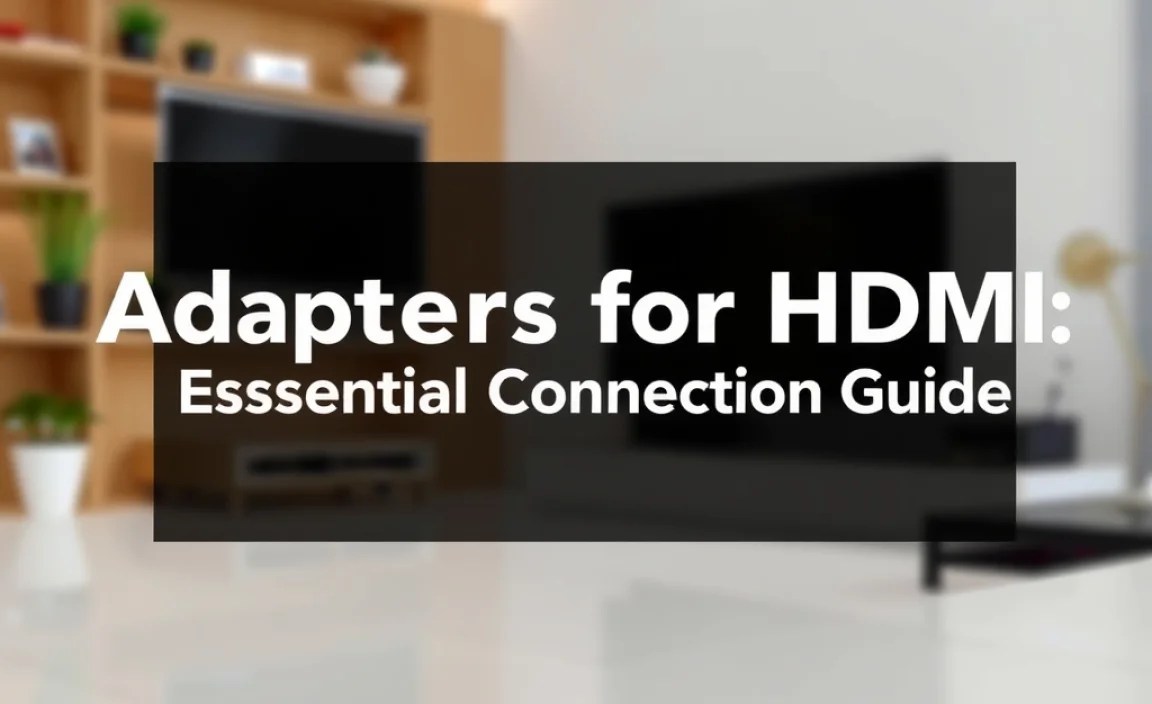 Adapters for HDMI: Essential Connection Guide